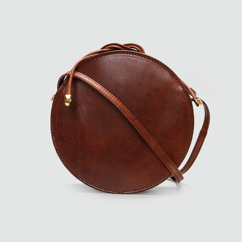Lightweight Bags With Clearance Prices Womens Round Tan Leather Crossbody Bag Circle Bag Purse Shoulder Bag Lightweight Bags With Clearance Prices Womens Round Tan Leather Crossbody Bag Circle Bag Purse Shoulder Bag