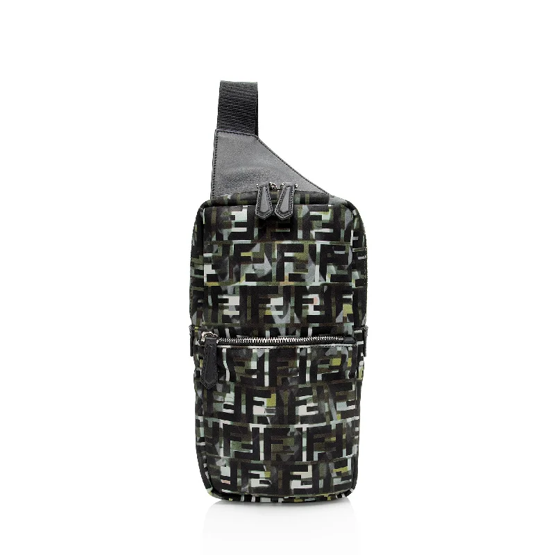 Trendy Bags For Women And Men In 2025 Fendi Camouflage FF Nylon Sling Bag
