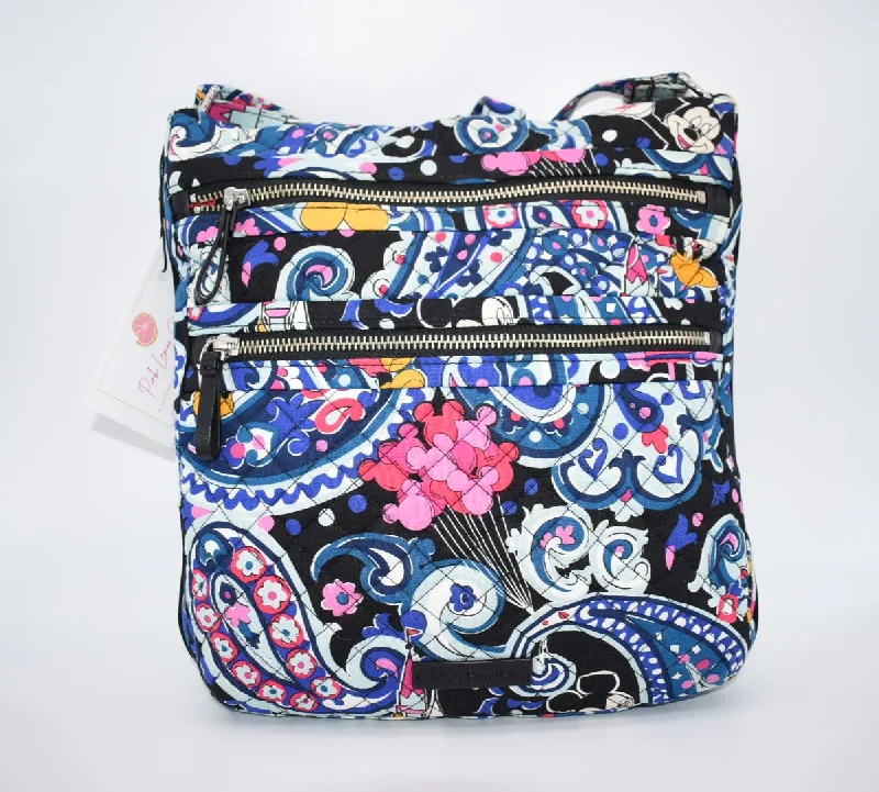 Clearance Bags For Budget Shoppers Vera Bradley Triple Zip Crossbody Bag in "Mickey's Whimsical Paisley" Pattern Clearance Bags For Budget Shoppers Vera Bradley Triple Zip Crossbody Bag in "Mickey's Whimsical Paisley" Pattern