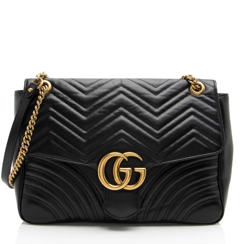 Eco-Friendly And Discounted Bags Gucci Matelasse Leather GG Marmont Large Flap Shoulder Bag Eco-Friendly And Discounted Bags Gucci Matelasse Leather GG Marmont Large Flap Shoulder Bag