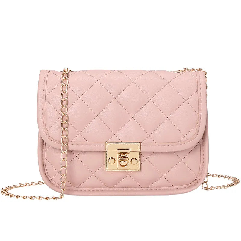 Bold Fashionistas Elegant Quilted Crossbody Bag with Chain Strap