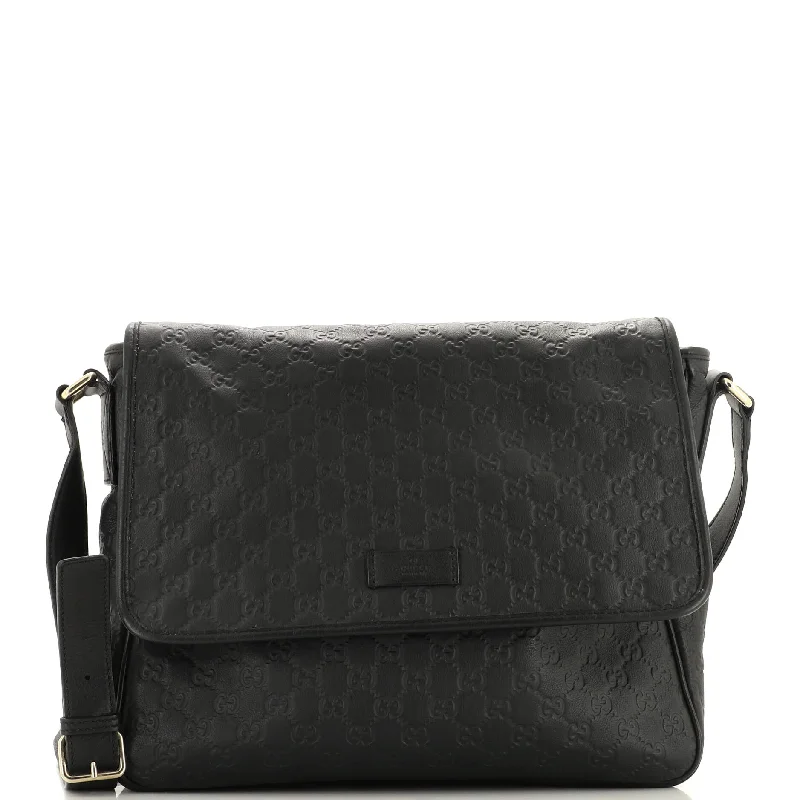 Customizable Bags For Personalized Style Flap Messenger Bag Guccissima Leather Large Customizable Bags For Personalized Style Flap Messenger Bag Guccissima Leather Large