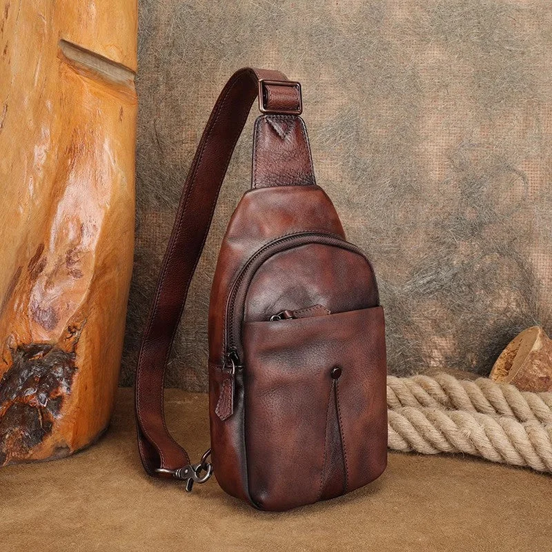 Everyday Bags For Work, School, Or Errands Women Genuine Leather Chest Bag Leather Sling Crossbody Bag Everyday Bags For Work, School, Or Errands Women Genuine Leather Chest Bag Leather Sling Crossbody Bag