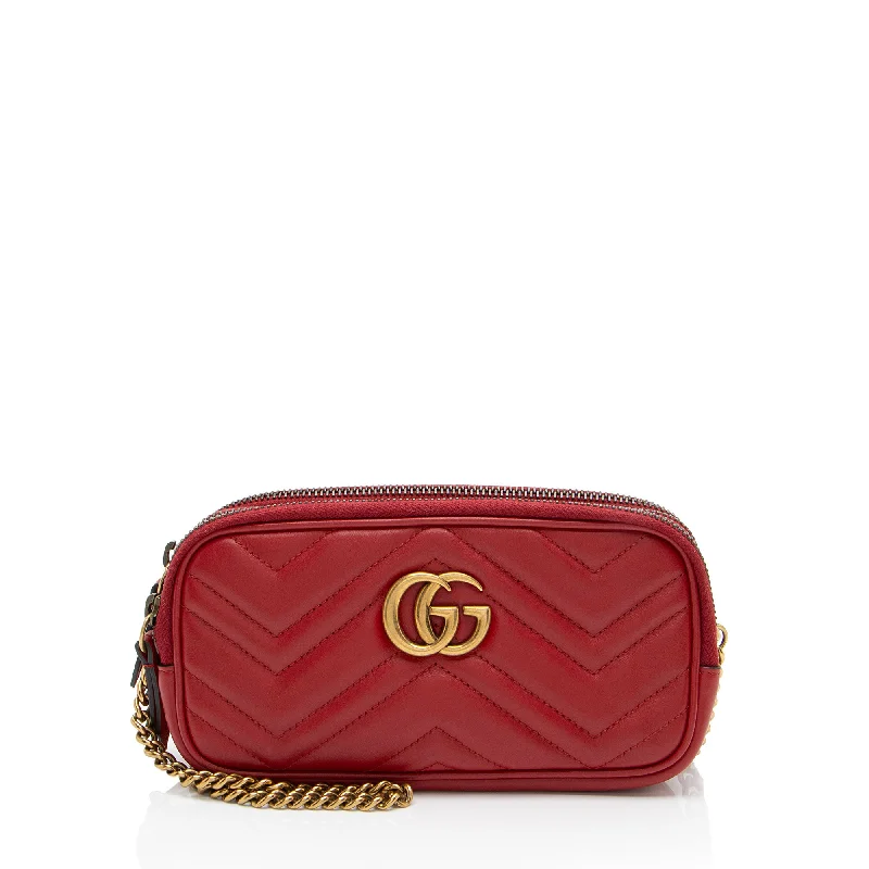 New Season Fashion Preview Sale Gucci Matelasse Leather GG Marmont Triple-Zip Mini Bag New Season Fashion Preview Sale Gucci Matelasse Leather GG Marmont Triple-Zip Mini Bag
