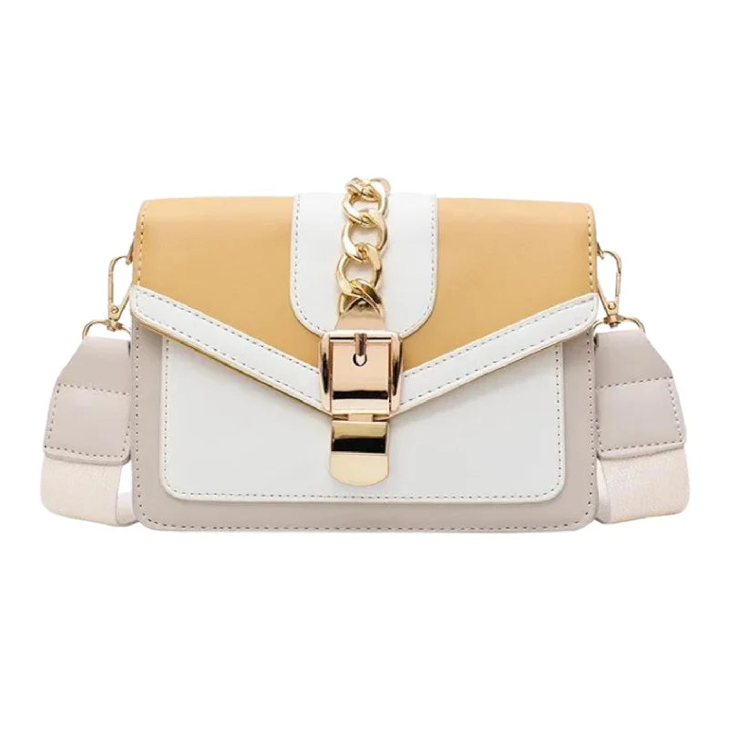 Discounted Designer Bags For Clearance Sale Contemporary Two-Tone Chain Crossbody Bag Discounted Designer Bags For Clearance Sale Contemporary Two-Tone Chain Crossbody Bag