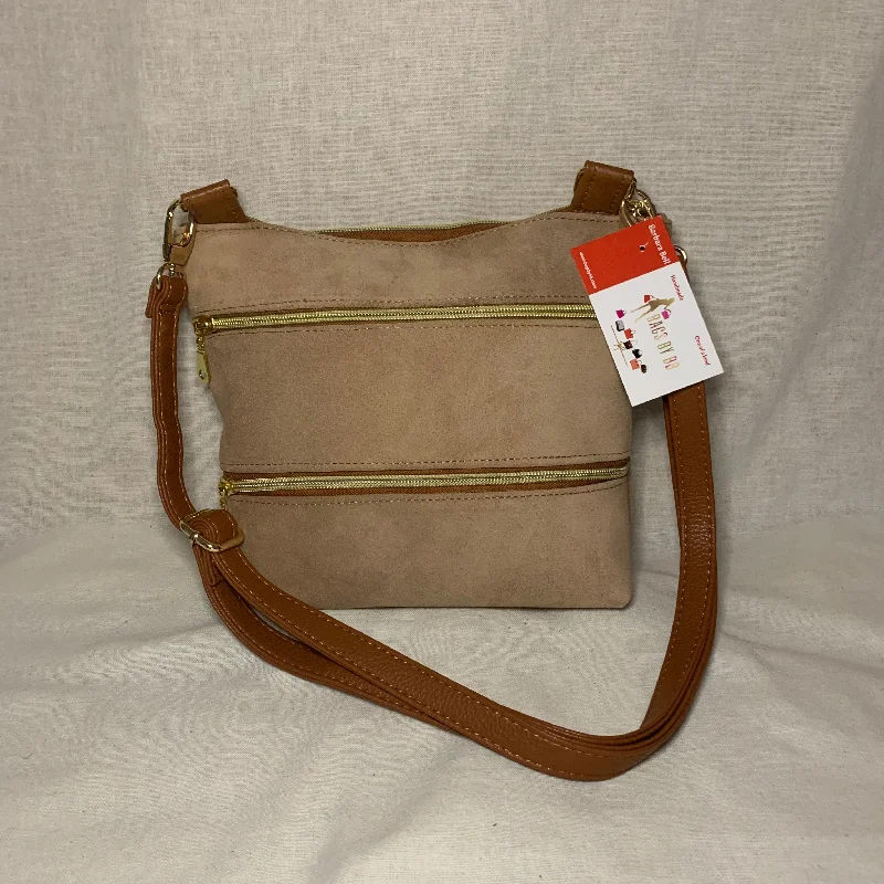 Flash Sale Buckskin leather crossbody with multiple external zipper pockets. back and front. Flash Sale Buckskin leather crossbody with multiple external zipper pockets. back and front.