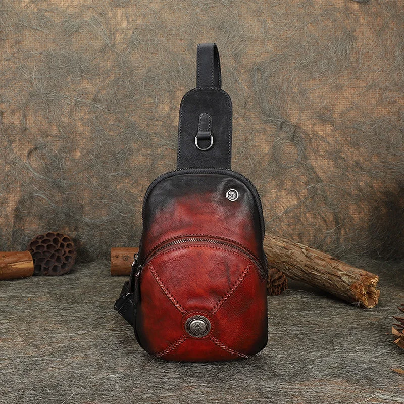 Bag For Luxury Lovers Womens Leather Chest Sling Bag With Headphone Cable Hole Sling Pack For Women Bag For Luxury Lovers Womens Leather Chest Sling Bag With Headphone Cable Hole Sling Pack For Women
