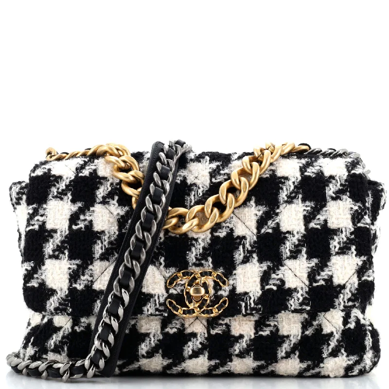 Holiday Gift Bags For Christmas 19 Flap Bag Quilted Houndstooth Tweed and Ribbon Large Holiday Gift Bags For Christmas 19 Flap Bag Quilted Houndstooth Tweed and Ribbon Large