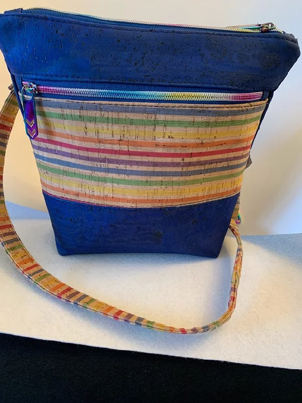 Bold Style Discounts All cork crossbody bag with rainbow hardware and matching adjustable strap Bold Style Discounts All cork crossbody bag with rainbow hardware and matching adjustable strap