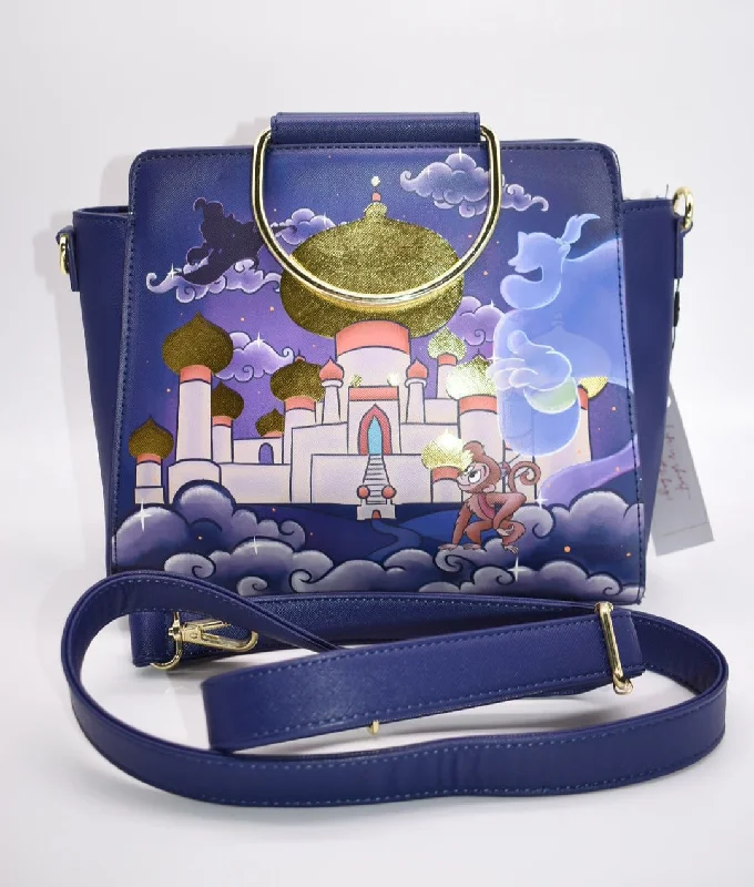 Trendy And Discounted Designer Handbags Loungefly Aladdin Princess Jasmine Castle Crossbody Bag Trendy And Discounted Designer Handbags Loungefly Aladdin Princess Jasmine Castle Crossbody Bag