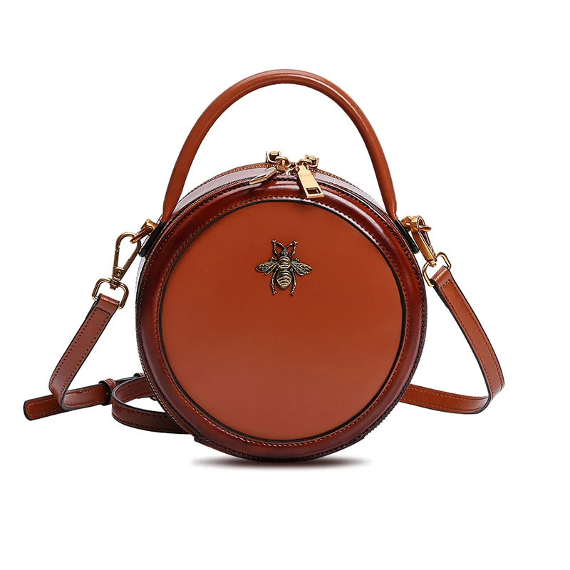Best Deals Of The Season Bee Leather Circle Bag Crossbody Bags Shoulder Bag Purses for Women Best Deals Of The Season Bee Leather Circle Bag Crossbody Bags Shoulder Bag Purses for Women