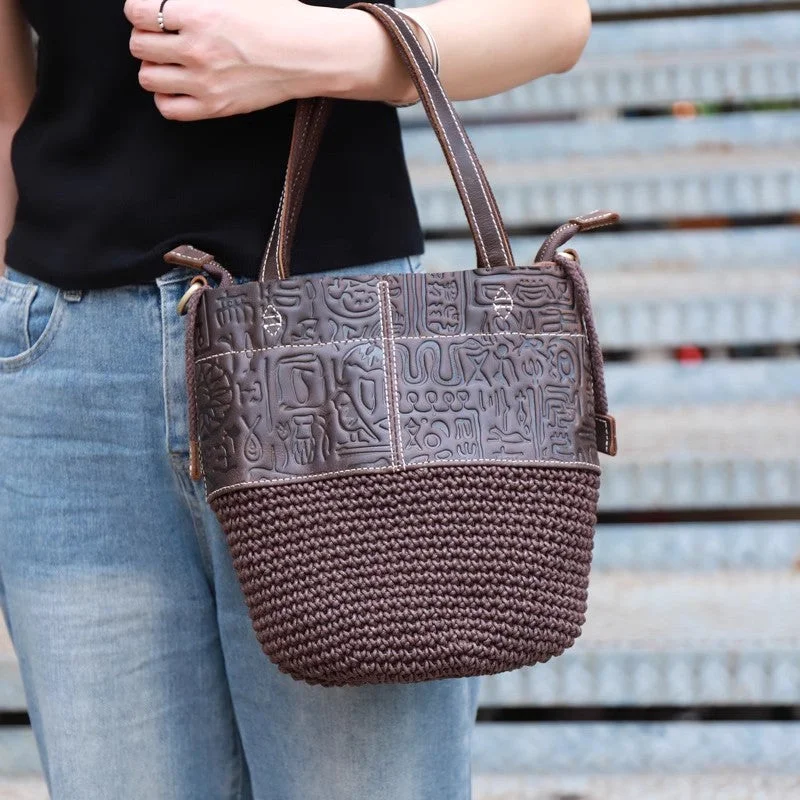Edgy Fashion Deals Vintage Woven Linen And Leather Over The Shoulder Bag Crossbody Small Bags For Women Edgy Fashion Deals Vintage Woven Linen And Leather Over The Shoulder Bag Crossbody Small Bags For Women