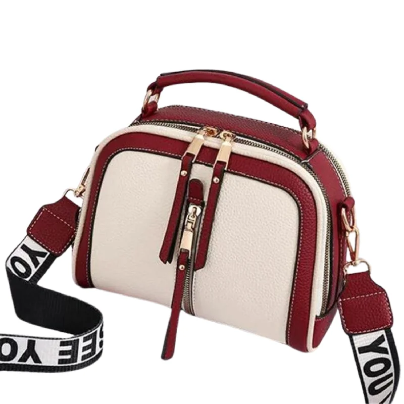 Seasonal Clearance Bags For Summer, Winter, Etc. Modern Two-Tone Crossbody Bag with Wide Strap Seasonal Clearance Bags For Summer, Winter, Etc. Modern Two-Tone Crossbody Bag with Wide Strap