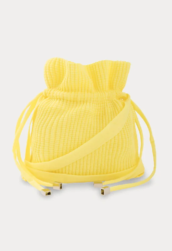 Fresh Styles, Fresh Deals Textured Drawstring Pouch Bag
