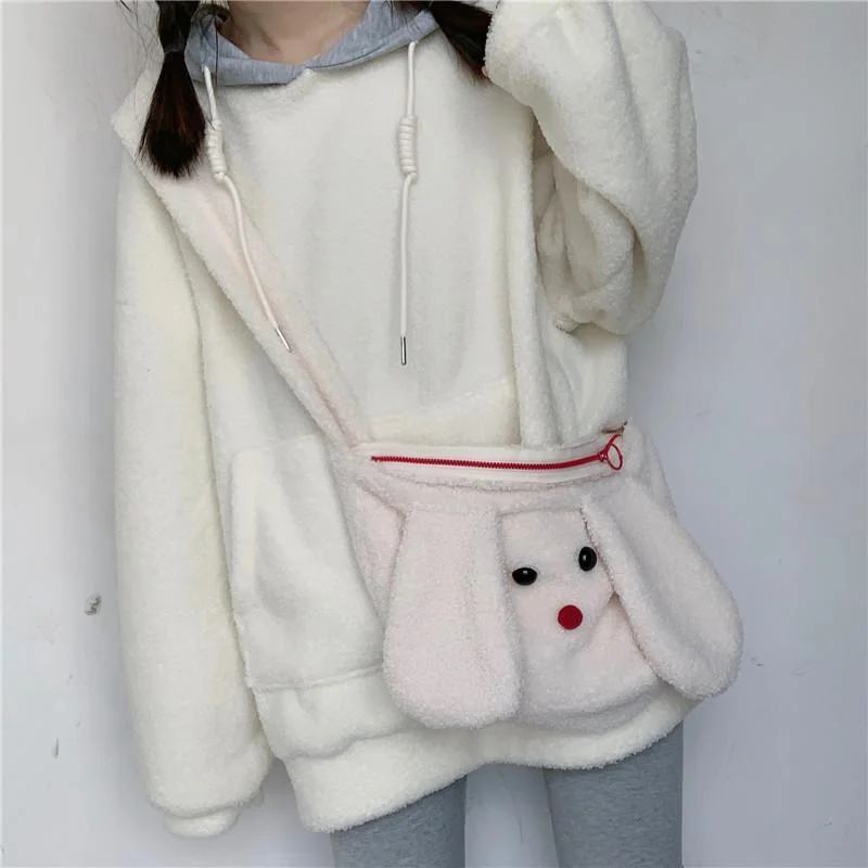 Daring Fashion Promotions Rabbit Velvet Bag