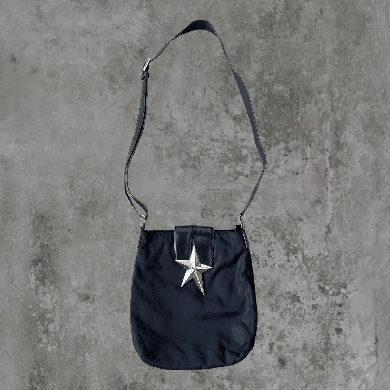 Casual Chic THIERRY MUGLER NYLON & CHROME STAR SIDE BAG