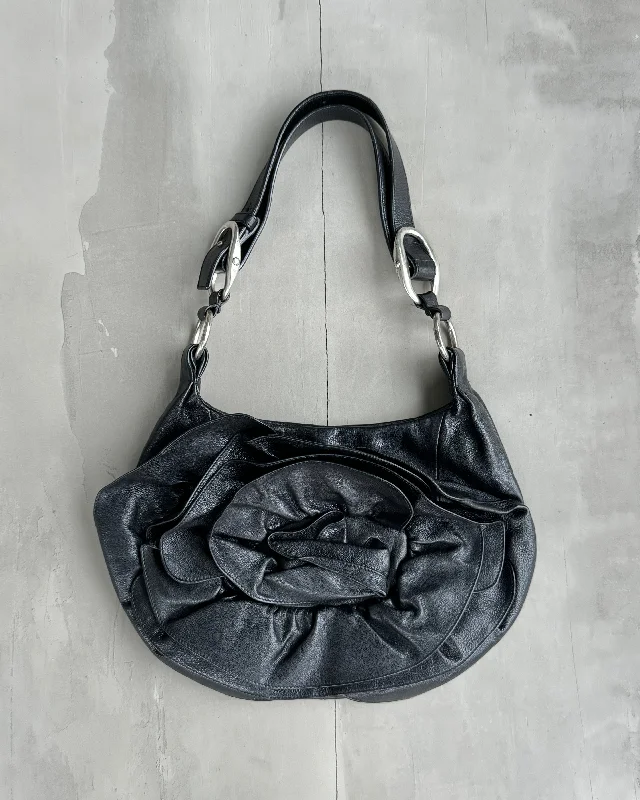 Lightweight Bags With Clearance Prices YVES SAINT LAURENT RIVE GAUCHE LEATHER FLOWER BAG