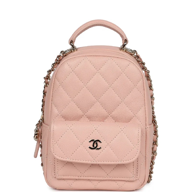 Luxurious Bags With Limited-Time Offers Chanel Mini Phone Holder Backpack with Chain Light Pink Caviar Light Gold Hardware Luxurious Bags With Limited-Time Offers Chanel Mini Phone Holder Backpack with Chain Light Pink Caviar Light Gold Hardware