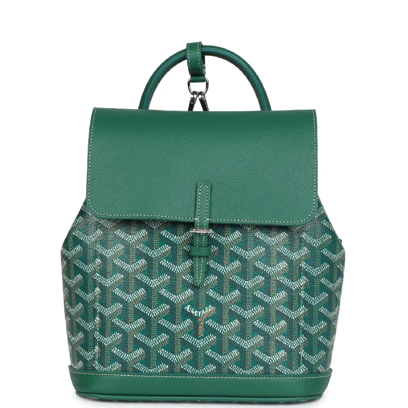 Stylish Bag For Women Goyard Alpin Backpack Green Goyardine Canvas Palladium Hardware Stylish Bag For Women Goyard Alpin Backpack Green Goyardine Canvas Palladium Hardware