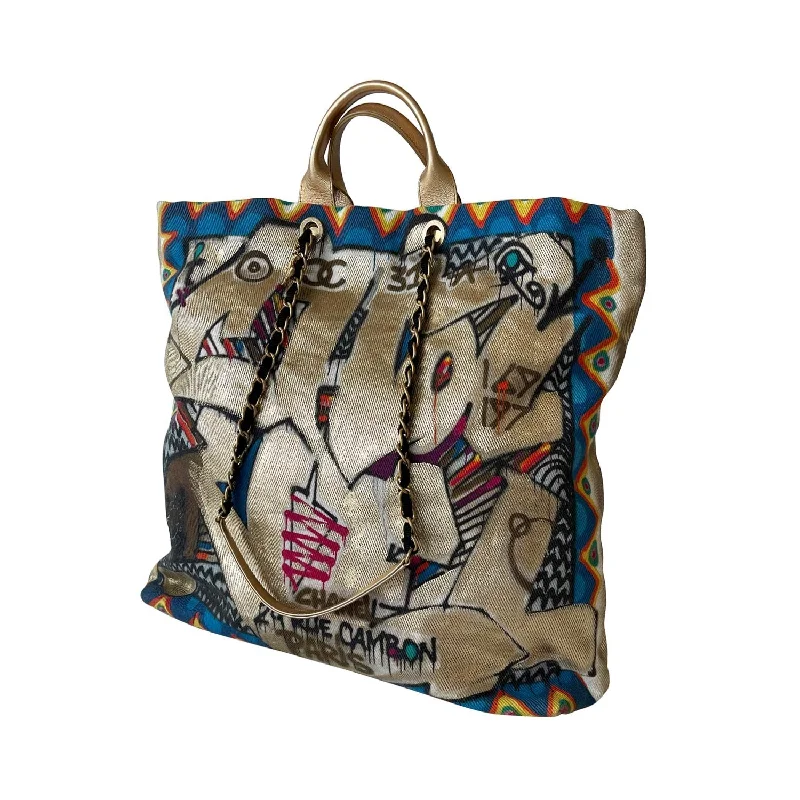 Rustic Bags For Outdoor And Nature-Inspired Looks Chanel Street Spirit Graffiti Maxi Tote Bag Rustic Bags For Outdoor And Nature-Inspired Looks Chanel Street Spirit Graffiti Maxi Tote Bag