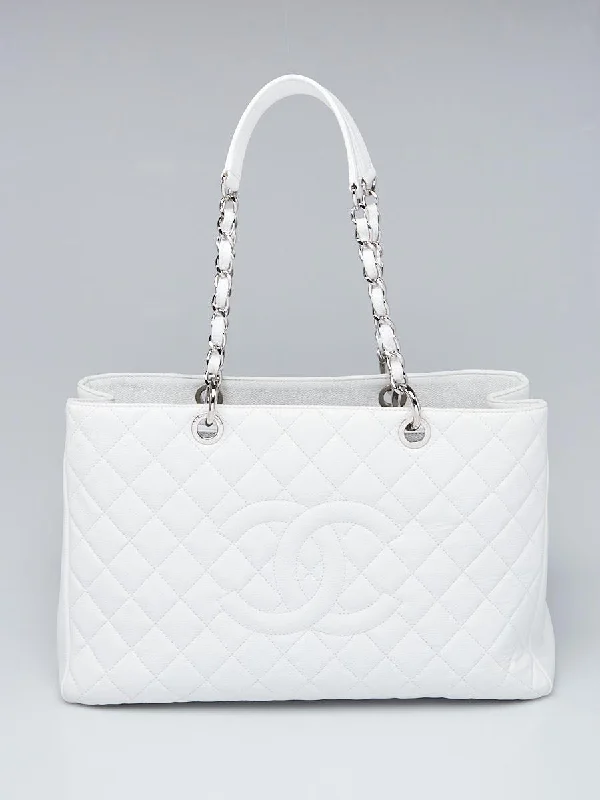 Stylish And Affordable Bags For Every Occasion Chanel White Quilted Caviar Grand Shopper Tote GST Stylish And Affordable Bags For Every Occasion Chanel White Quilted Caviar Grand Shopper Tote GST