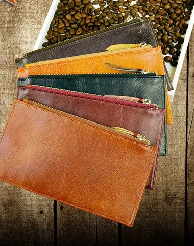 Seasonal Sale Bags Handmade long wallet leather zip men brown Black vintage clutch card wallet for men Seasonal Sale Bags Handmade long wallet leather zip men brown Black vintage clutch card wallet for men