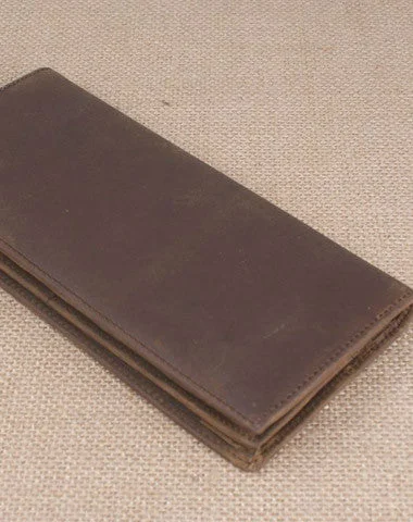Senior Travelers Handmade men leather long wallet Vintage bifold dark brown wallet clutch purse Senior Travelers Handmade men leather long wallet Vintage bifold dark brown wallet clutch purse