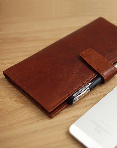 Durable And Fashionable Bags For Daily Use Handmade vintage brown leather clutch bag long wallet multi ID card holders slots for men Durable And Fashionable Bags For Daily Use Handmade vintage brown leather clutch bag long wallet multi ID card holders slots for men