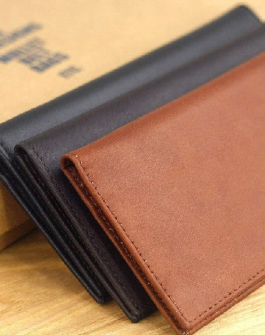 Compact Bags For Minimalist Travelers Handmade vintage black leather clutch bag long wallet multi ID card holders slots for men Compact Bags For Minimalist Travelers Handmade vintage black leather clutch bag long wallet multi ID card holders slots for men