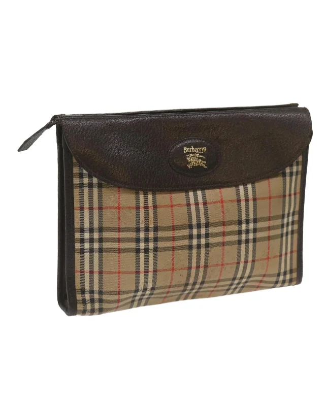 Edgy Bags For Bold And Daring Fashionistas Canvas Nova Check Clutch Bag - Black/Beige Edgy Bags For Bold And Daring Fashionistas Canvas Nova Check Clutch Bag - Black/Beige