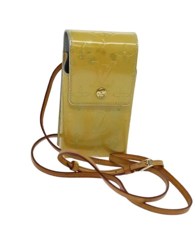 Luxury Bags For Professionals With Discounts Green Patent Leather Cigarette Case with Shoulder Strap Luxury Bags For Professionals With Discounts Green Patent Leather Cigarette Case with Shoulder Strap