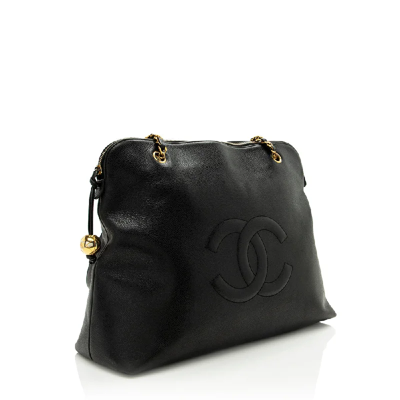 Affordable Bags Chanel Vintage Caviar Leather CC Chain Tote - FINAL SALE (SHF-17174) Affordable Bags Chanel Vintage Caviar Leather CC Chain Tote - FINAL SALE (SHF-17174)