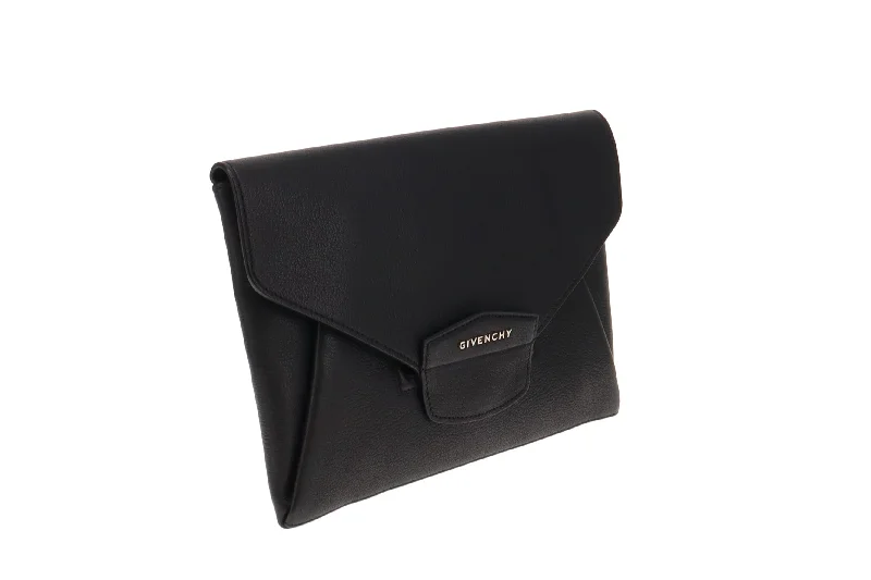 Eco-Friendly Bags With Promotions Givenchy Black Goatskin Antigona Envelope Clutch Eco-Friendly Bags With Promotions Givenchy Black Goatskin Antigona Envelope Clutch