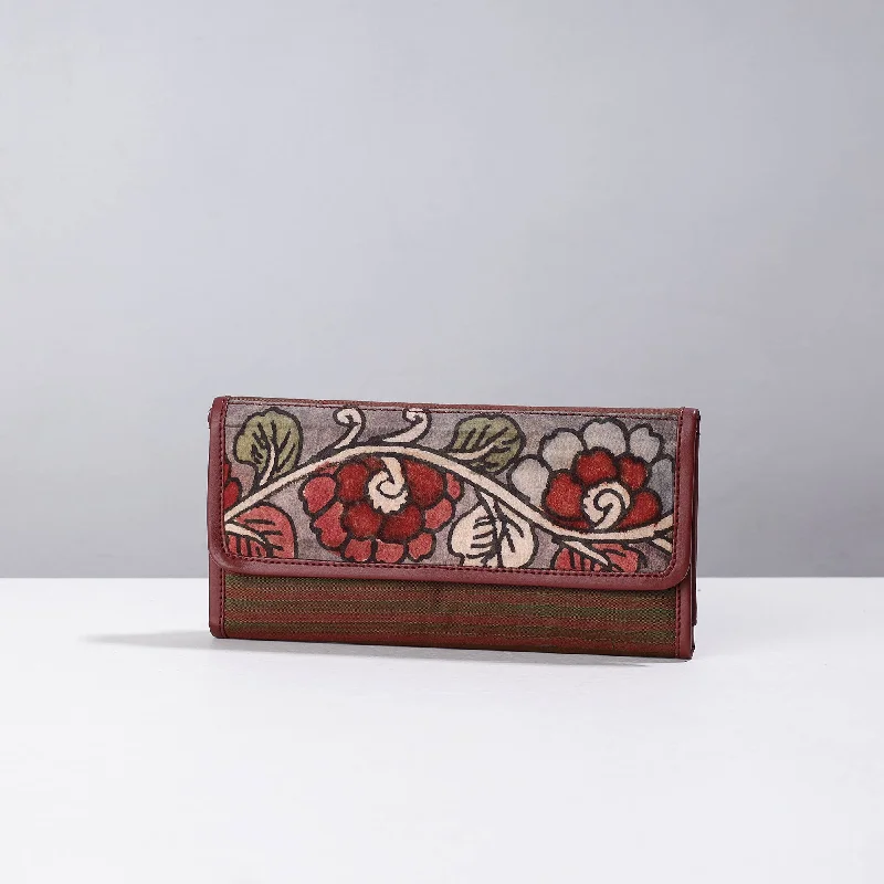 Elegant Bags For Formal Events And Luxury Occasions Multicolor - Handpainted Kalamkari Natural Dyed Cotton Clutch Elegant Bags For Formal Events And Luxury Occasions Multicolor - Handpainted Kalamkari Natural Dyed Cotton Clutch