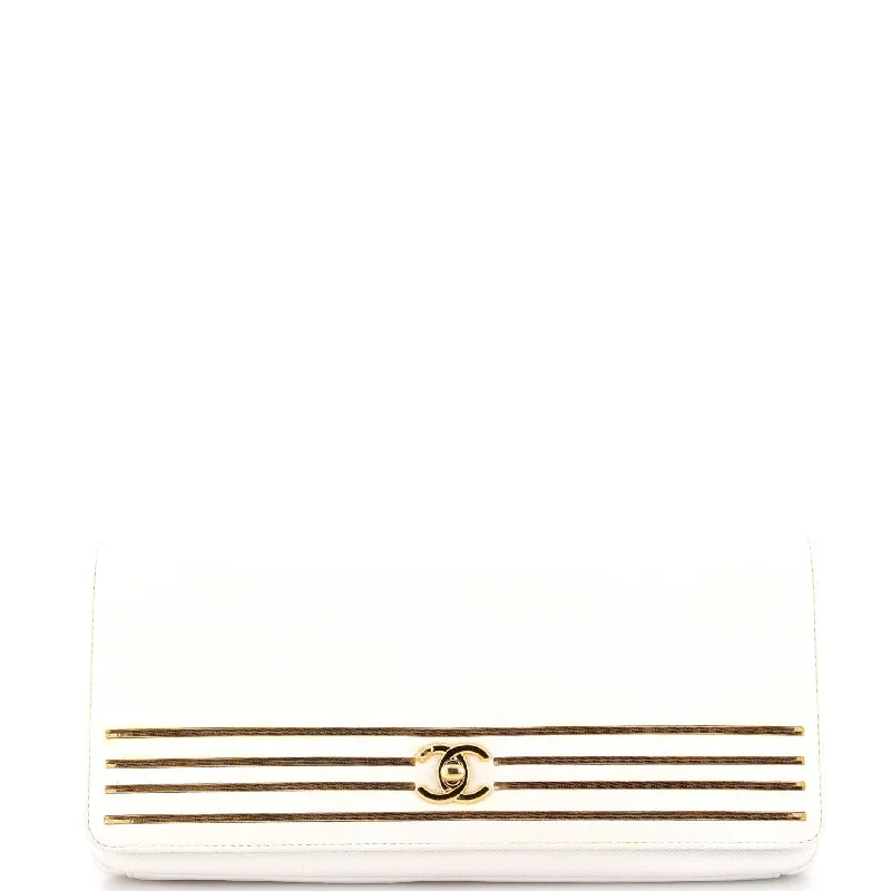 Luxury Bags For Working Professionals Captain Gold Clutch Embroidered Caviar
