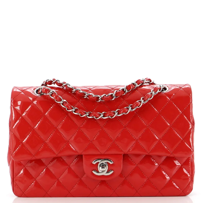 Bags For Minimalist And Functional Design Classic Double Flap Bag Quilted Patent Medium Bags For Minimalist And Functional Design Classic Double Flap Bag Quilted Patent Medium