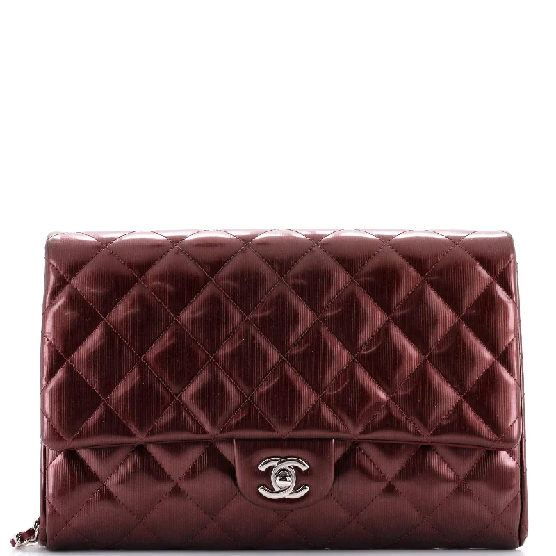 Trendy Bags For Women And Men In 2025 Clutch with Chain Quilted Striated Metallic Patent Trendy Bags For Women And Men In 2025 Clutch with Chain Quilted Striated Metallic Patent