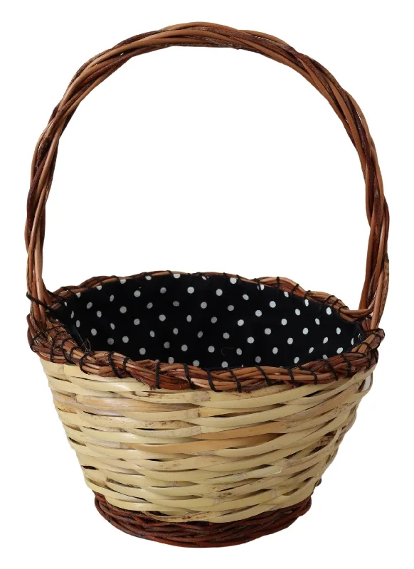 Cozy Handbags With Clearance Prices Dolce & Gabbana Chic Wicker Basket Tote Women's Bag Cozy Handbags With Clearance Prices Dolce & Gabbana Chic Wicker Basket Tote Women's Bag