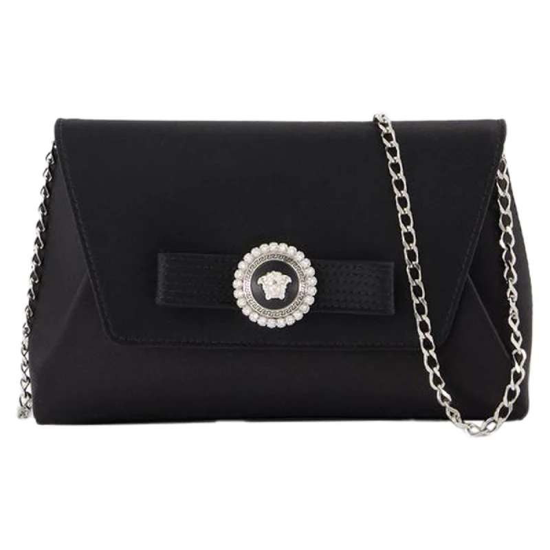 Trendy Bags For Women And Men In 2025 Gianni Ribbon Clutch - Versace - Leather - Black Trendy Bags For Women And Men In 2025 Gianni Ribbon Clutch - Versace - Leather - Black