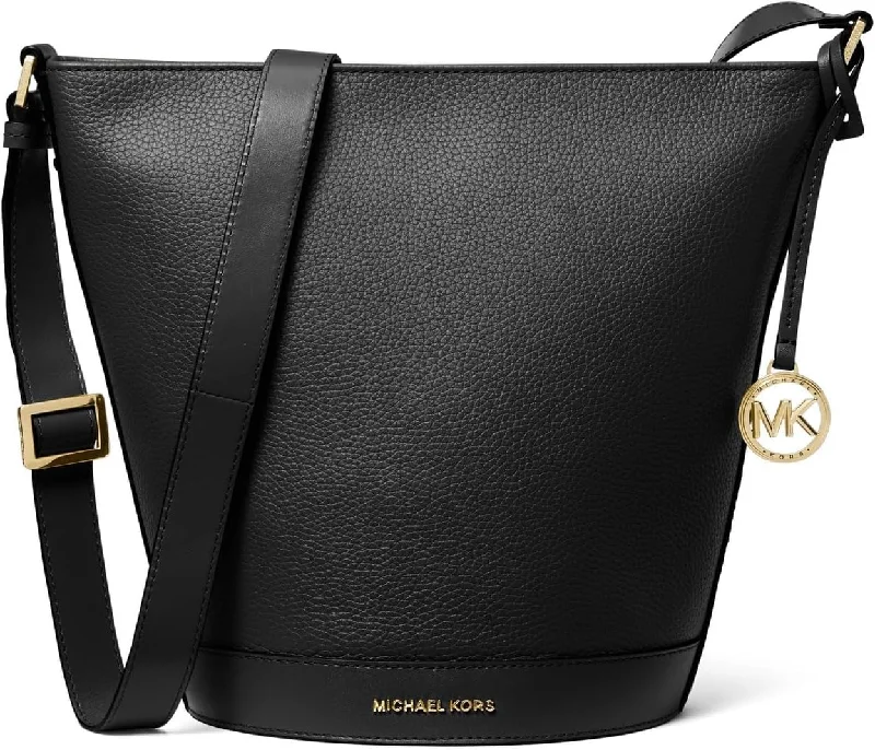 Everyday Bags For Work, School, Or Errands Michael Kors Townsend Medium Top Zip Bucket Messenger, Black Everyday Bags For Work, School, Or Errands Michael Kors Townsend Medium Top Zip Bucket Messenger, Black