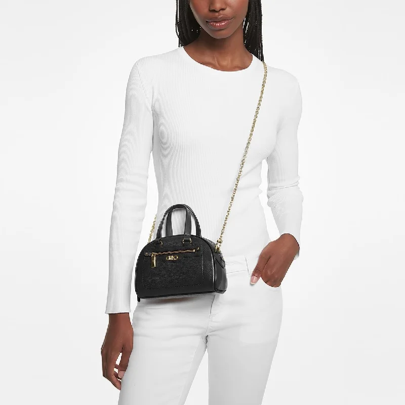 Versatile Bags That Suit Any Outfit Or Event Michael Michael Kors Women's Black Pebbled Leather Williamsburg Extra Small Bowling Crossbody Handbag Versatile Bags That Suit Any Outfit Or Event Michael Michael Kors Women's Black Pebbled Leather Williamsburg Extra Small Bowling Crossbody Handbag