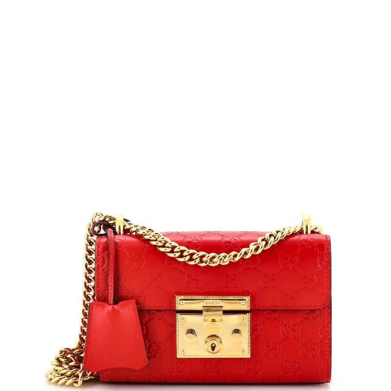 Cozy Handbags With Clearance Prices Padlock Shoulder Bag Guccissima Leather Small