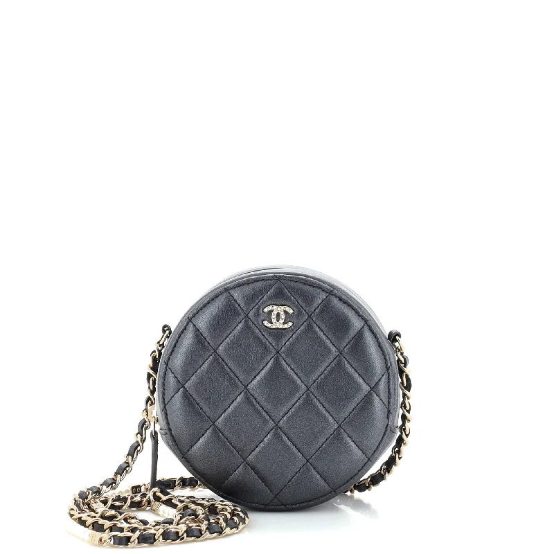 Affordable Bags For College Students On Sale Pearl Strap Round Clutch with Chain Quilted Iridescent Lambskin Affordable Bags For College Students On Sale Pearl Strap Round Clutch with Chain Quilted Iridescent Lambskin