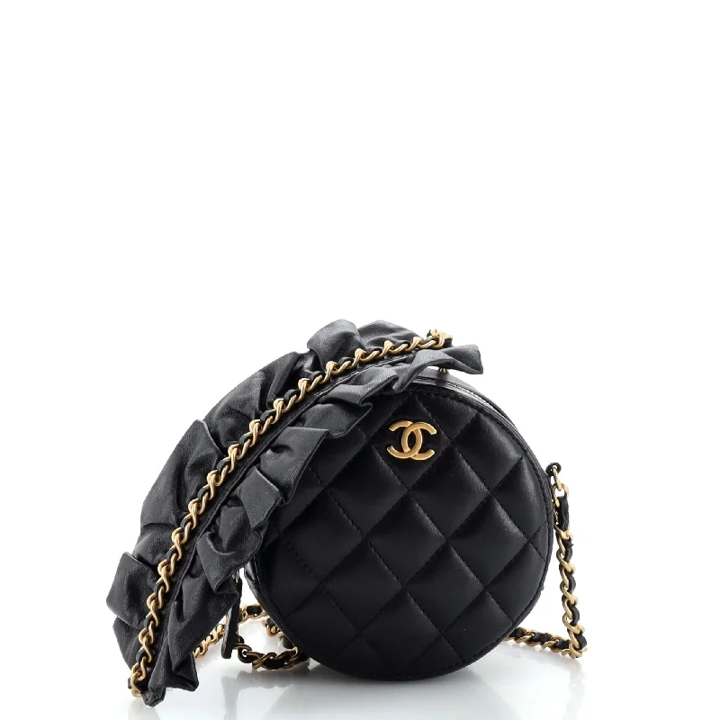 Scratch-Resistant And Luxury Sale Bags Romance Round Clutch with Chain Quilted Lambskin Scratch-Resistant And Luxury Sale Bags Romance Round Clutch with Chain Quilted Lambskin