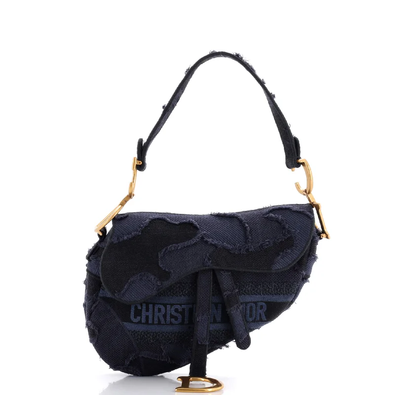 New Year Party Bag For Celebrations Saddle Handbag Camouflage Embroidered Canvas Medium New Year Party Bag For Celebrations Saddle Handbag Camouflage Embroidered Canvas Medium