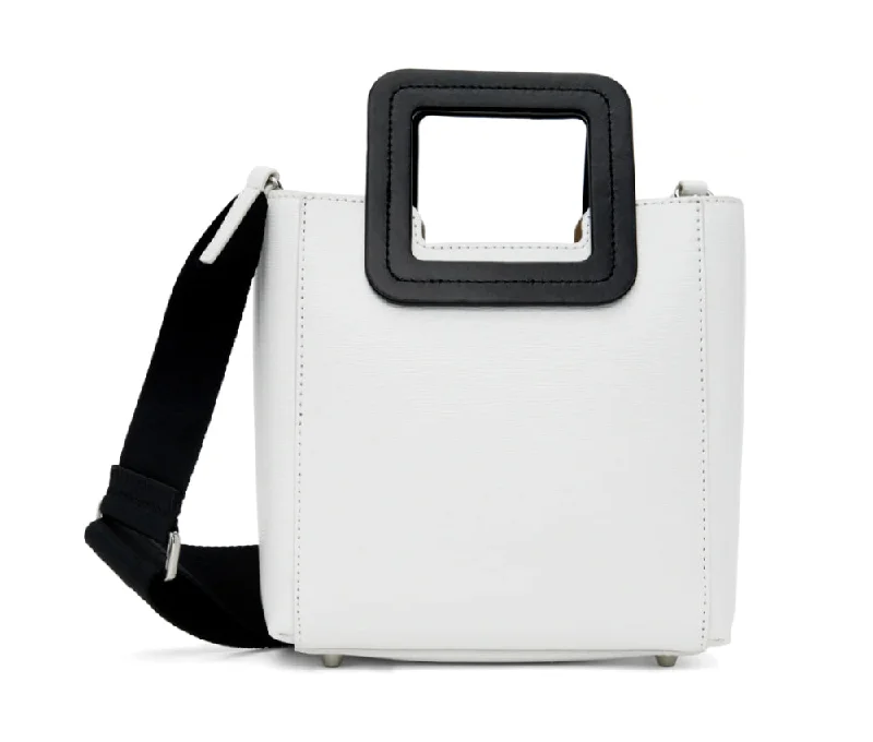 Bags For Sporty And Athletic Styles Staud Women Shirley Mini Tote Leather Bag White/Black OS Bags For Sporty And Athletic Styles Staud Women Shirley Mini Tote Leather Bag White/Black OS