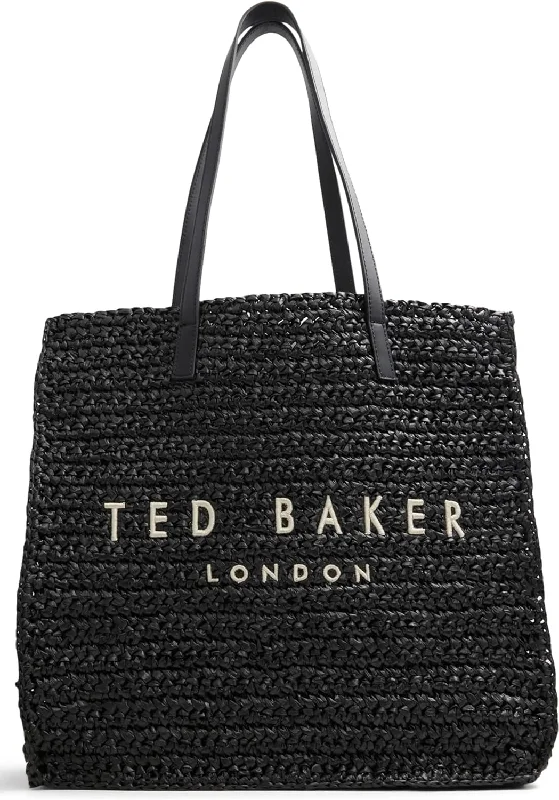 Bags For College Students On A Budget Ted Baker Women's Skye Raffia Tote Handbag, Other Black Bags For College Students On A Budget Ted Baker Women's Skye Raffia Tote Handbag, Other Black
