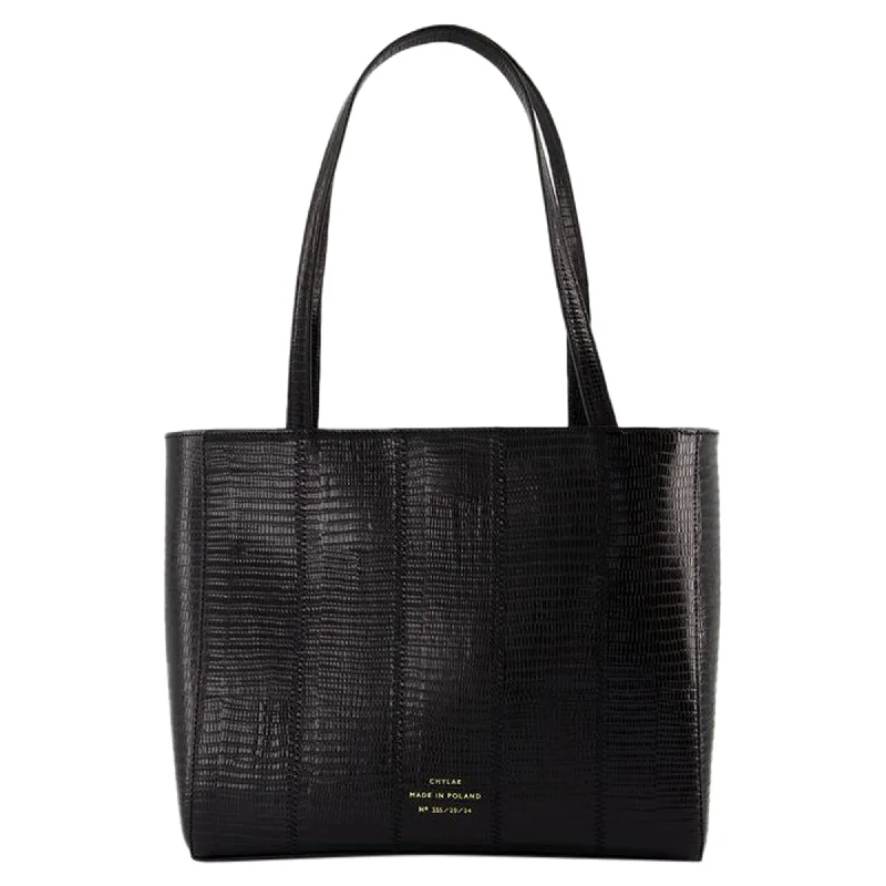Trendy And Discounted Designer Handbags Wide Shopper Bag - Chylak - Leather - Black Trendy And Discounted Designer Handbags Wide Shopper Bag - Chylak - Leather - Black