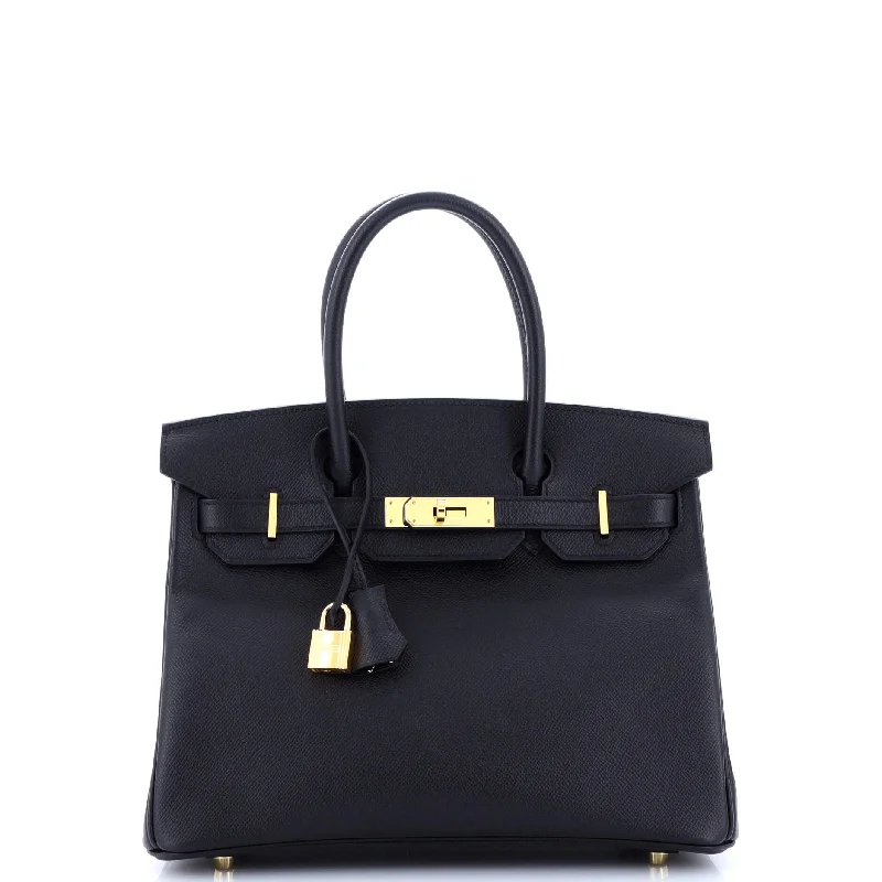 Discounted Designer Bags For Clearance Sale Birkin Handbag Noir Epsom with Gold Hardware 30 Discounted Designer Bags For Clearance Sale Birkin Handbag Noir Epsom with Gold Hardware 30