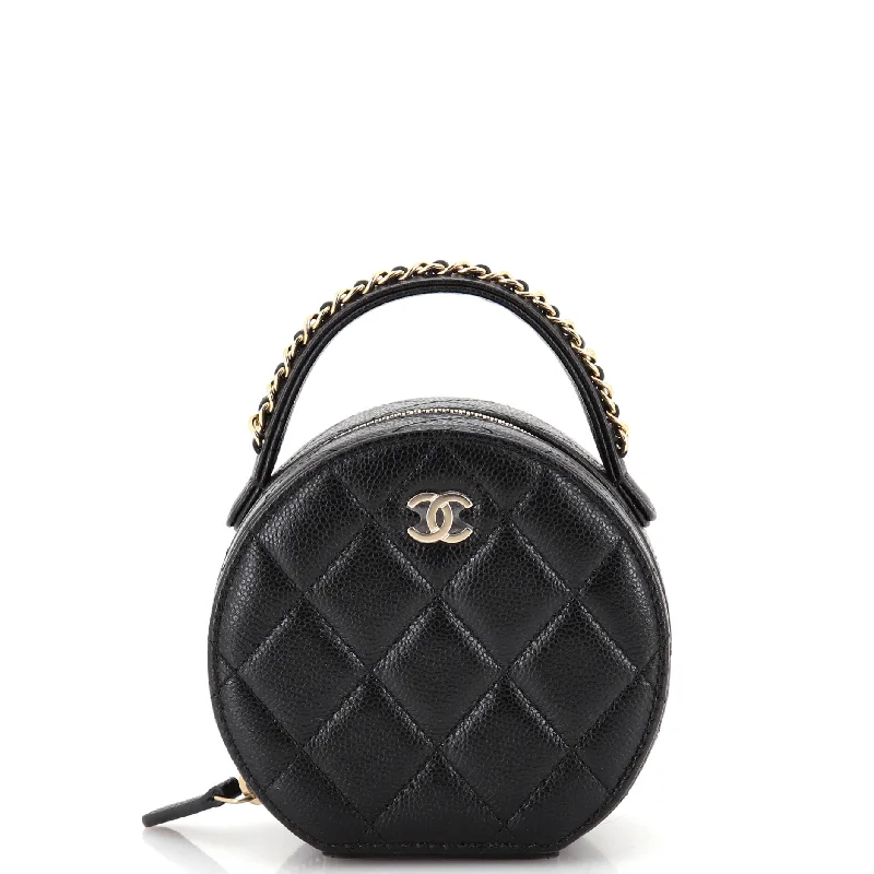 Luxurious Bags With Limited-Time Offers Chain Handle Round Jewelry Box Quilted Caviar Luxurious Bags With Limited-Time Offers Chain Handle Round Jewelry Box Quilted Caviar